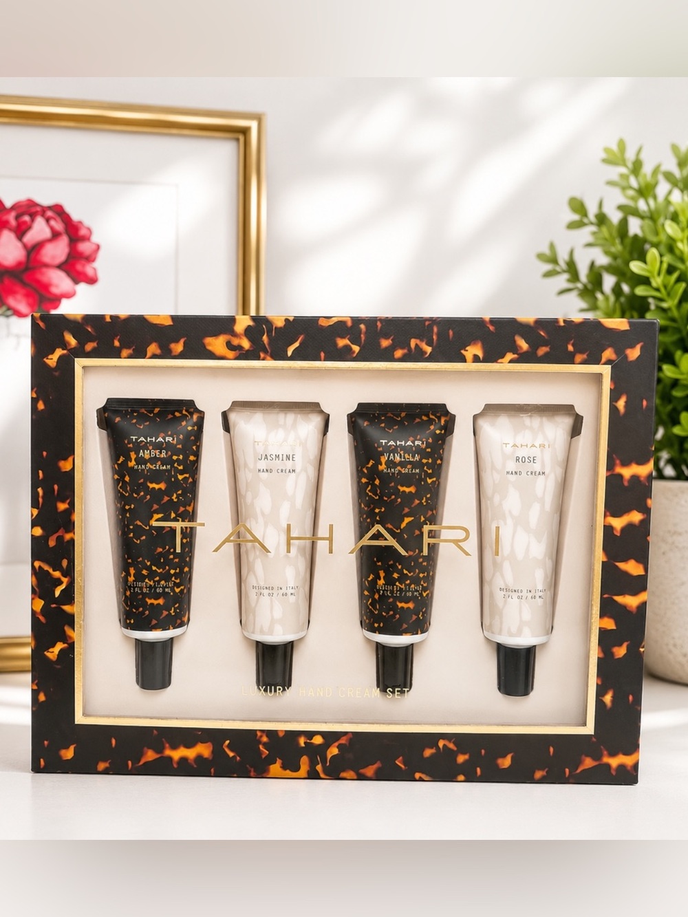 Tahari Luxury Hand Cream Set Amber, Jasmine, Vanilla & Rose